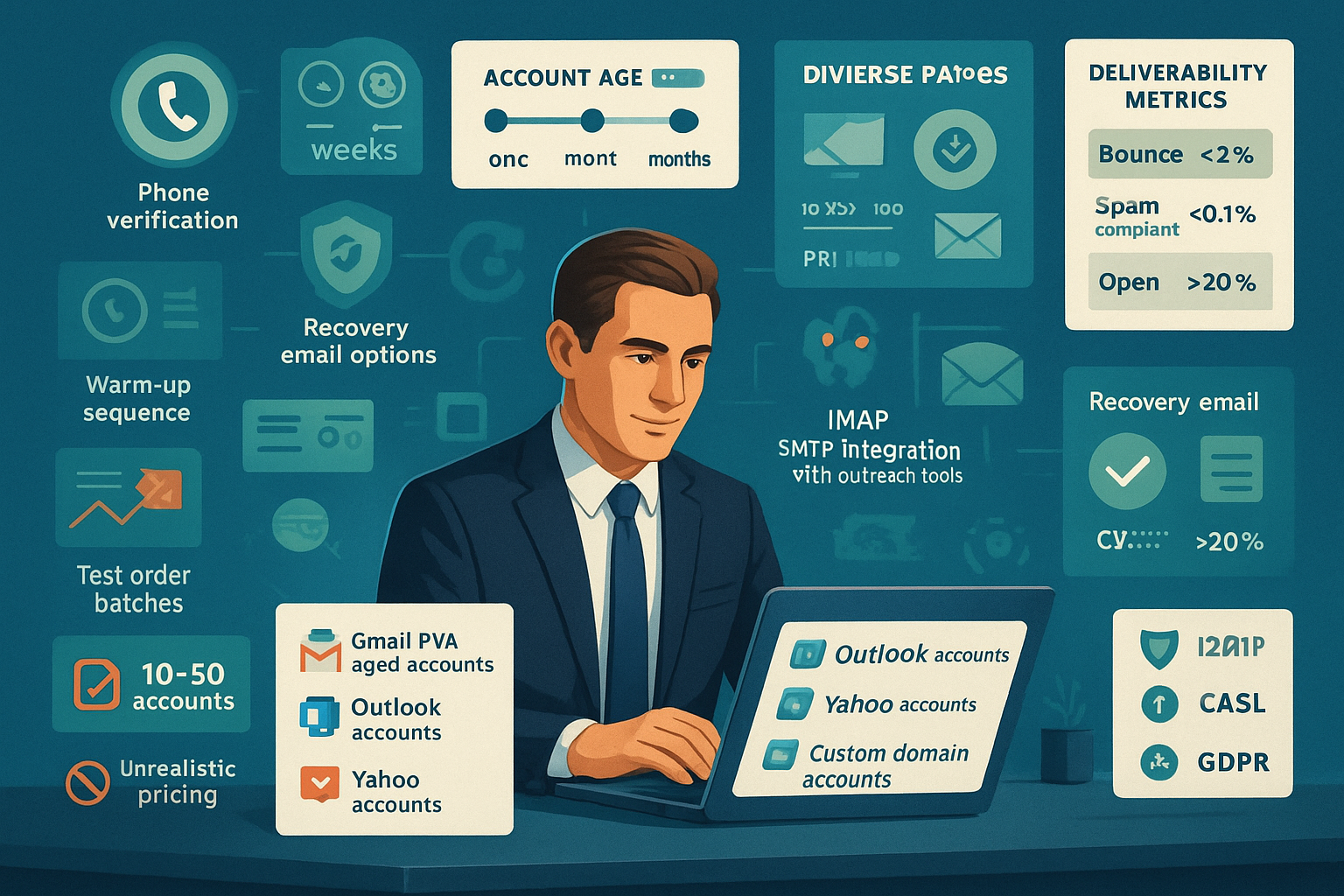 How to Safely Purchase Bulk Email Accounts for Mass Email Marketing from Trusted Wholesale Providers